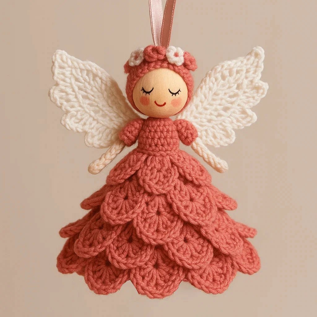 Crochet Kit DIY Craft Angel Ornament Handmade Decorative Set