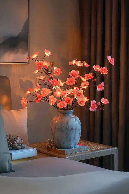 LED blossom branch lights | Warm floral table décor
