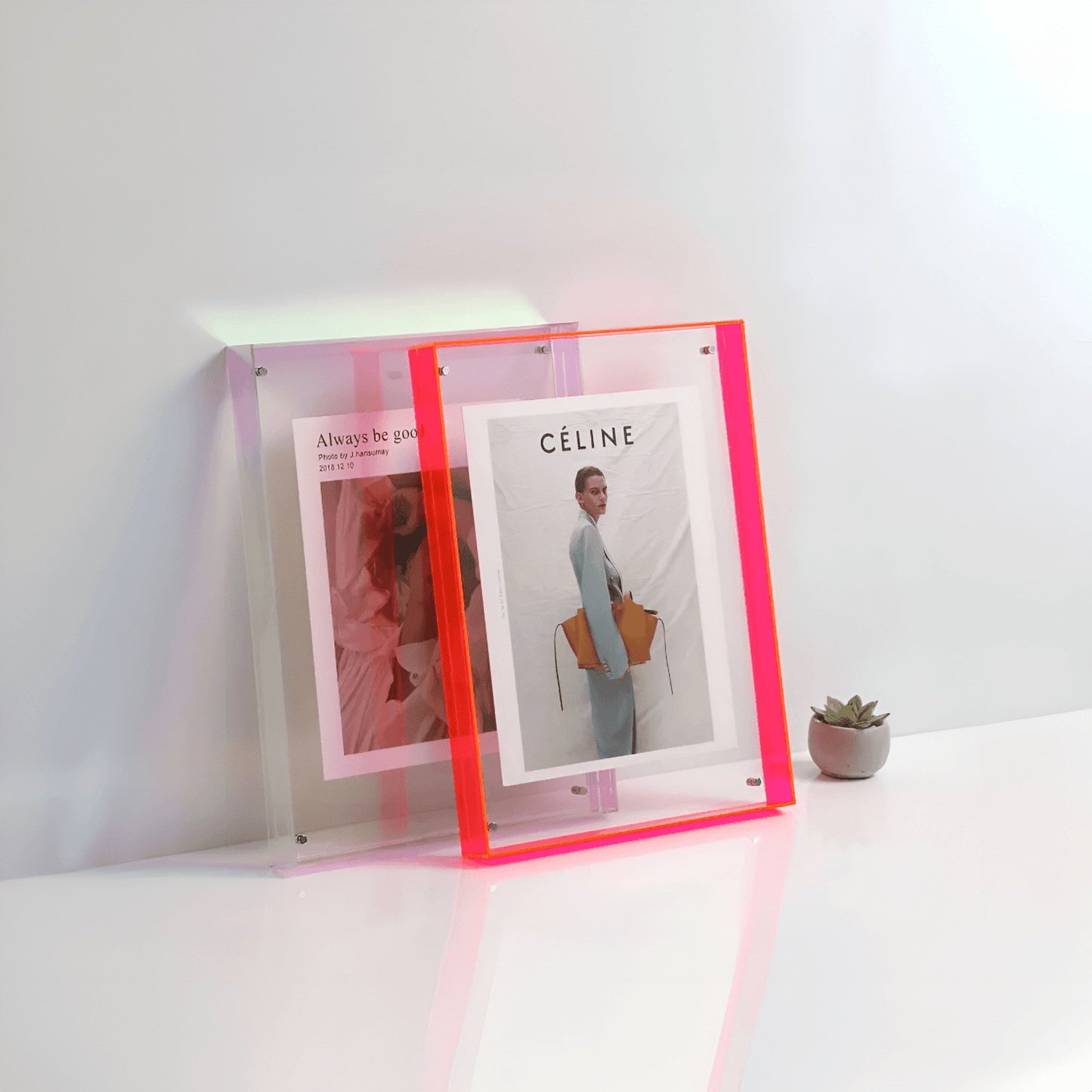 Picture Frame Acrylic Clear Minimalist Modern Wall Photo Frame