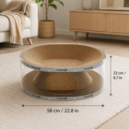 Window Seat Transparent Tunnel Cat Scratcher Lounge Bed