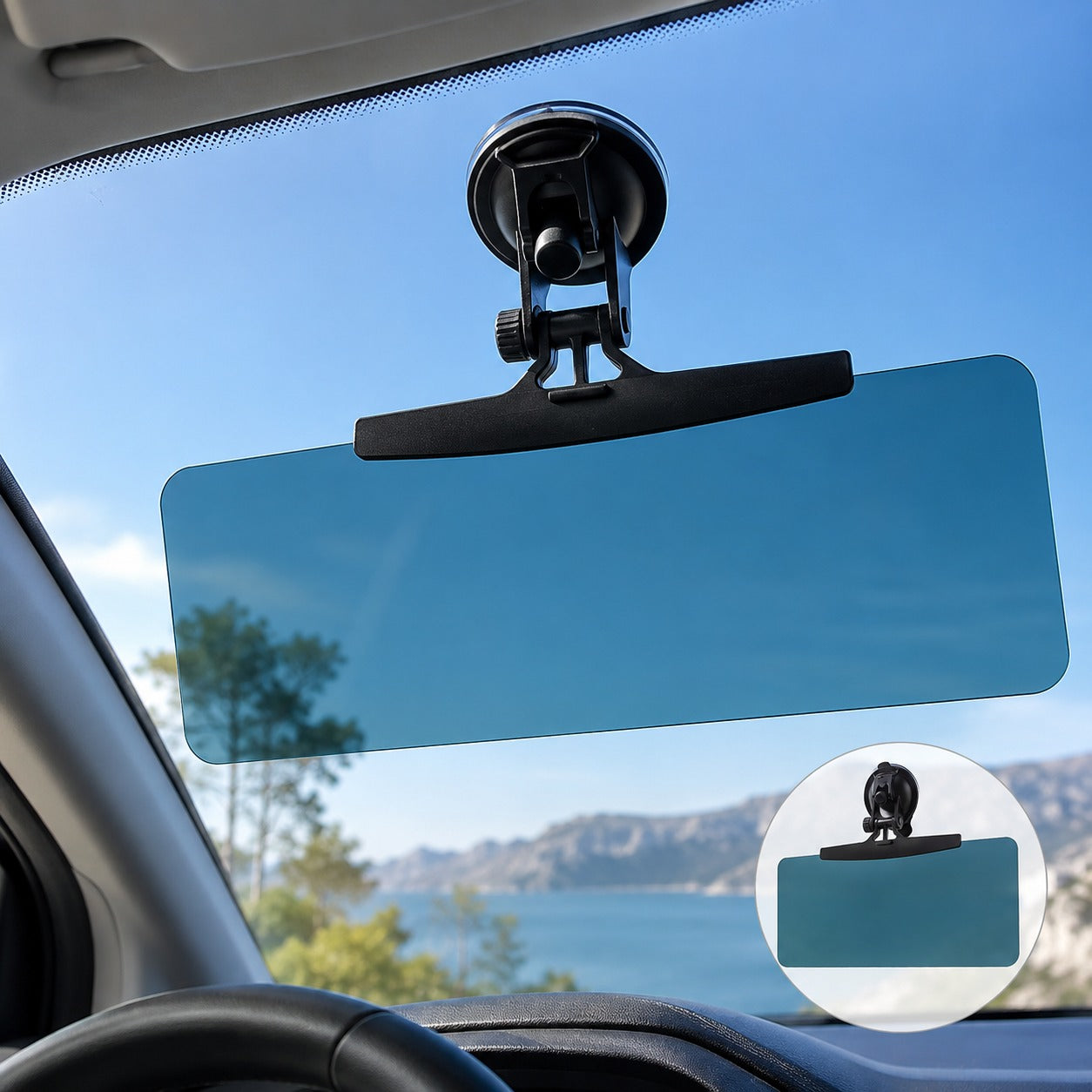 Adjustable Windshield Sun Visor Extension Panel
