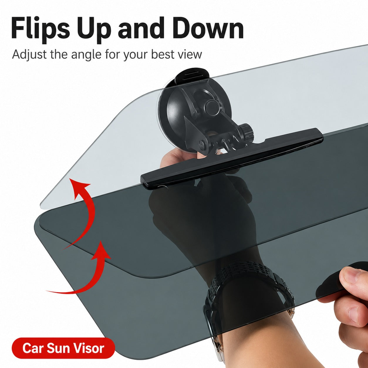 Adjustable Windshield Sun Visor Extension Panel