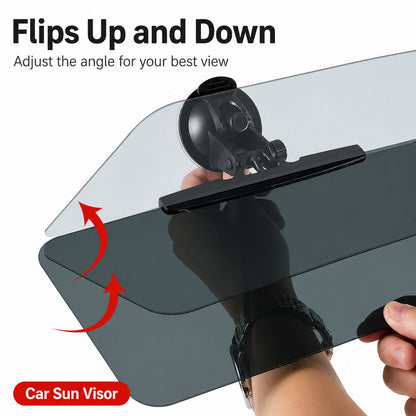 Adjustable Windshield Sun Visor Extension Panel