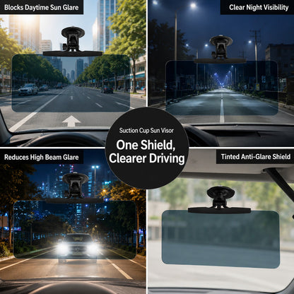 Adjustable Windshield Sun Visor Extension Panel