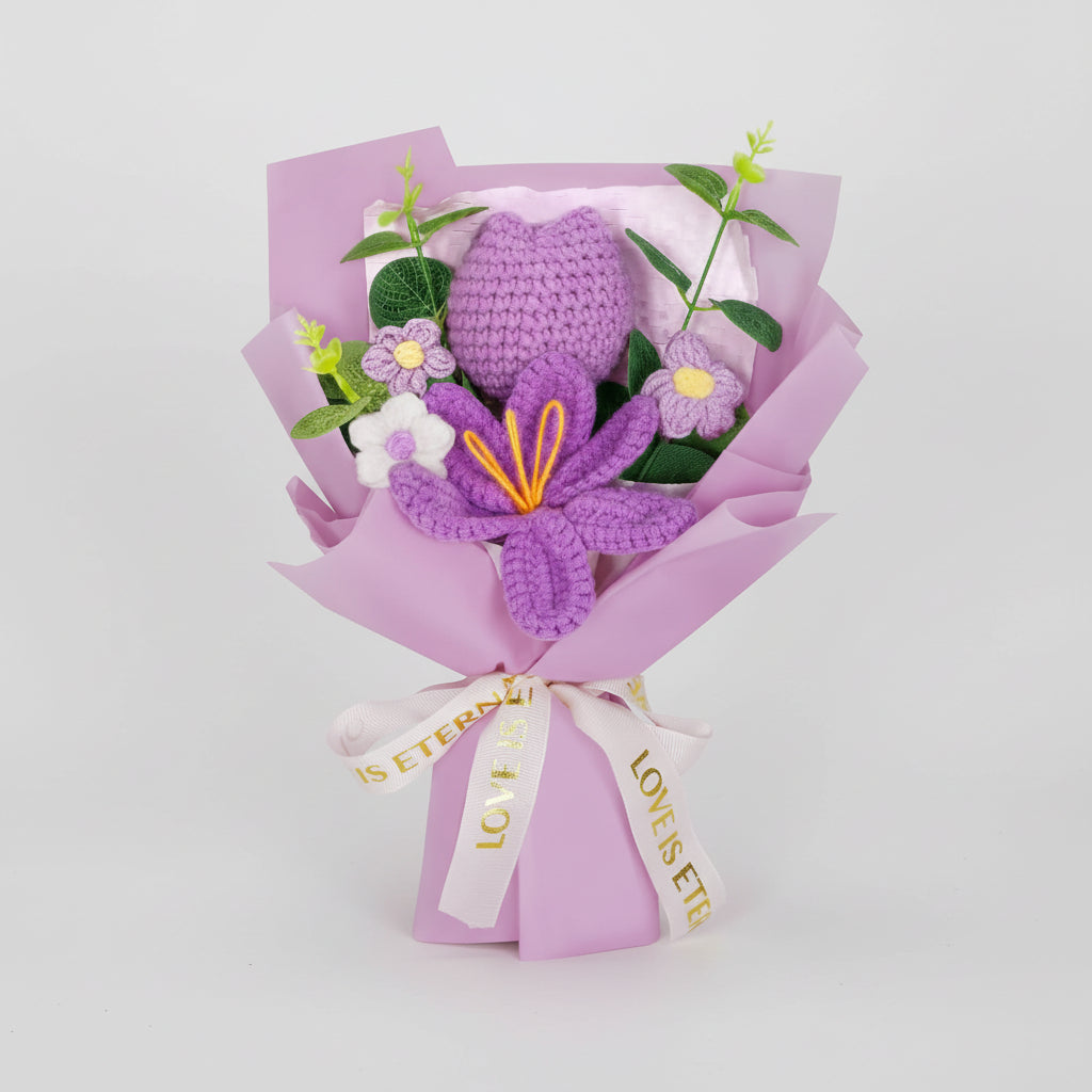 Crochet Bouquet Flowers Gift Home Decor