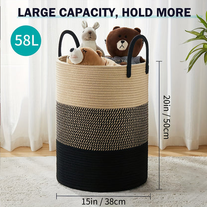 Large Laundry Hamper Basket with Handles | Modern Farmhouse Style