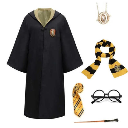 Kids Wizard Costume with Cloak & Hat for Halloween and Party