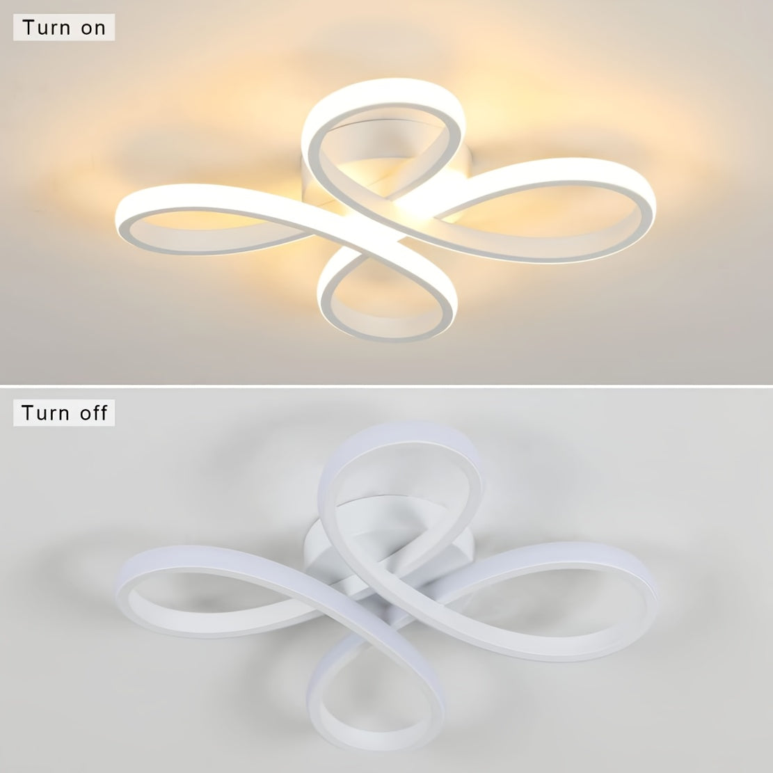 Modern Butterfly LED Ceiling Light | 3-Colour Dimmable with Wall Control