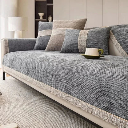 Sofa Cover Waterproof Linen Couch Protector Anti Slip Washable