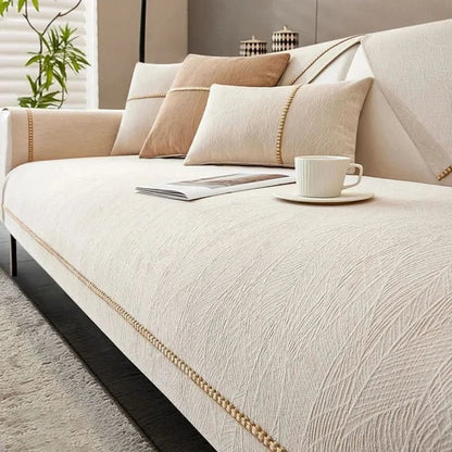 Sofa Cover Waterproof Linen Couch Protector Anti Slip Washable