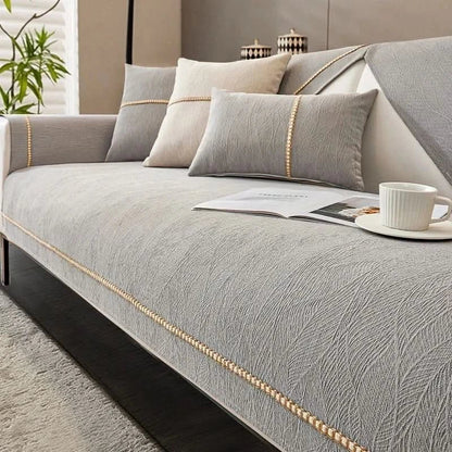 Sofa Cover Waterproof Linen Couch Protector Anti Slip Washable