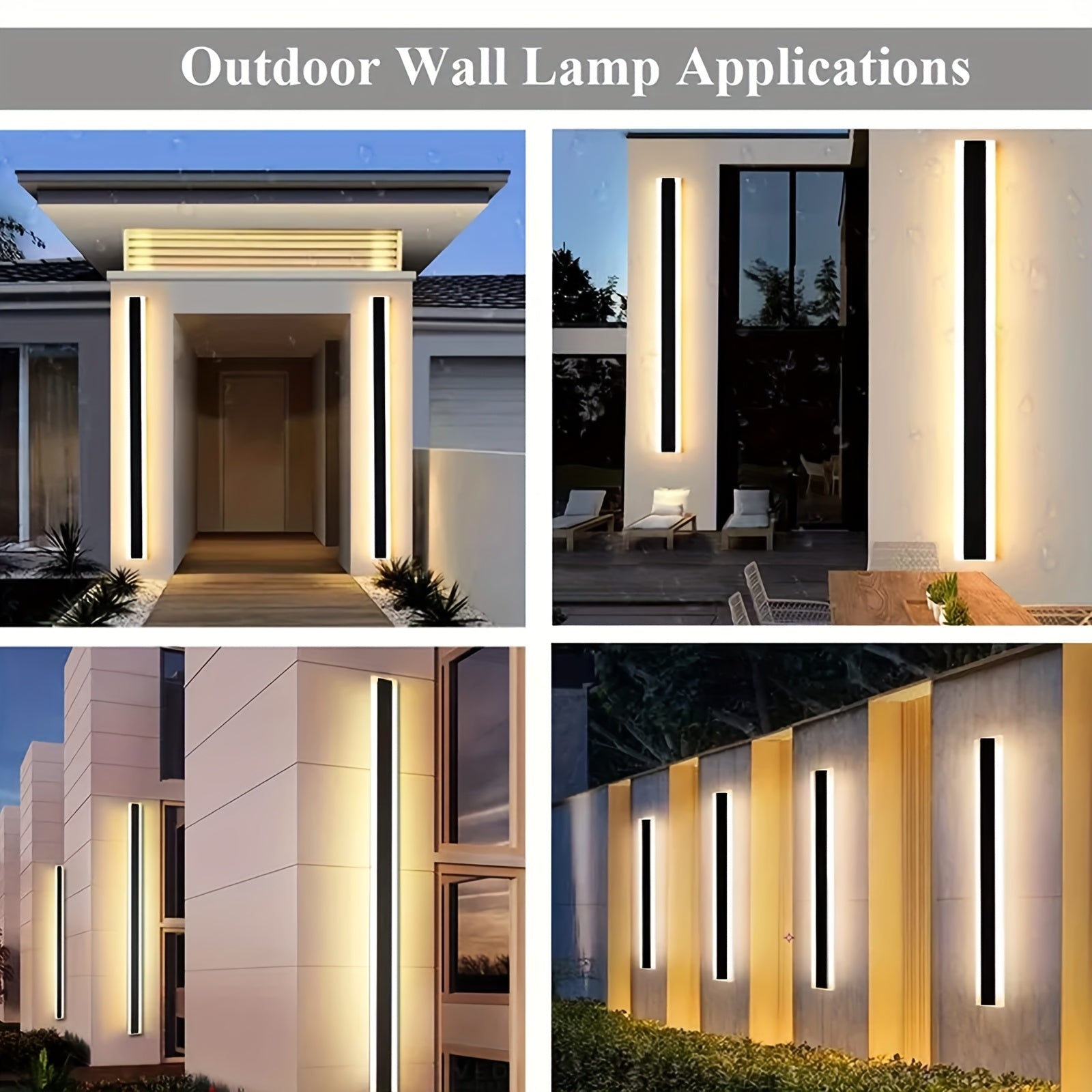 Modern LED Wall Lamp | Outdoor & Indoor Long Strip Light