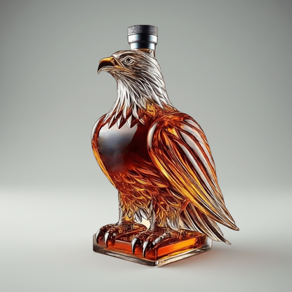 Decorative Eagle Alcohol Bottle Glass Bottle Design