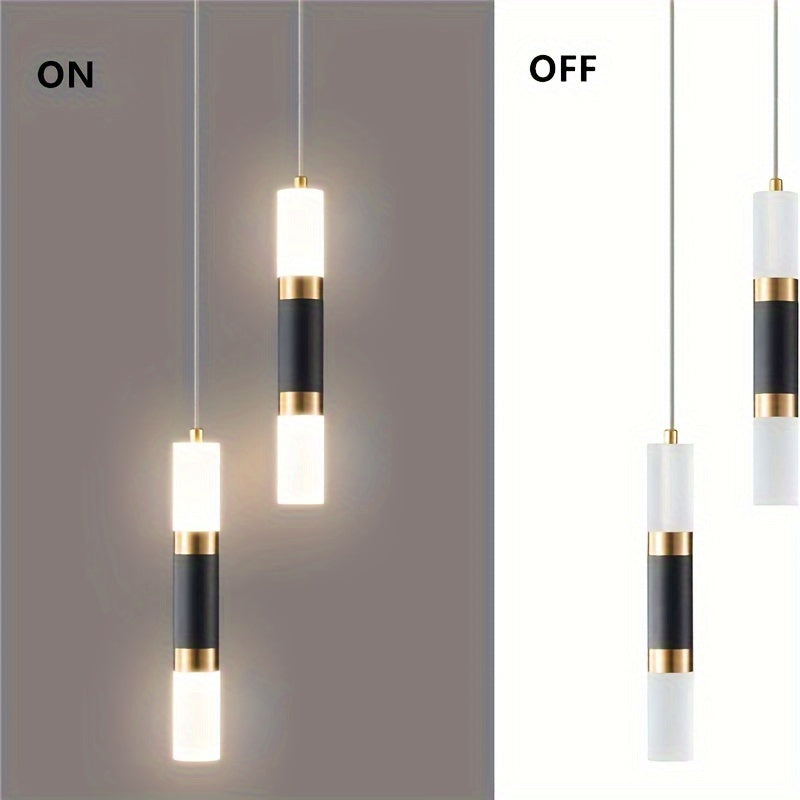 Modern Black & Gold Mini Pendant Light | 2-Light & 3-Light Dimmable LED Fixtures