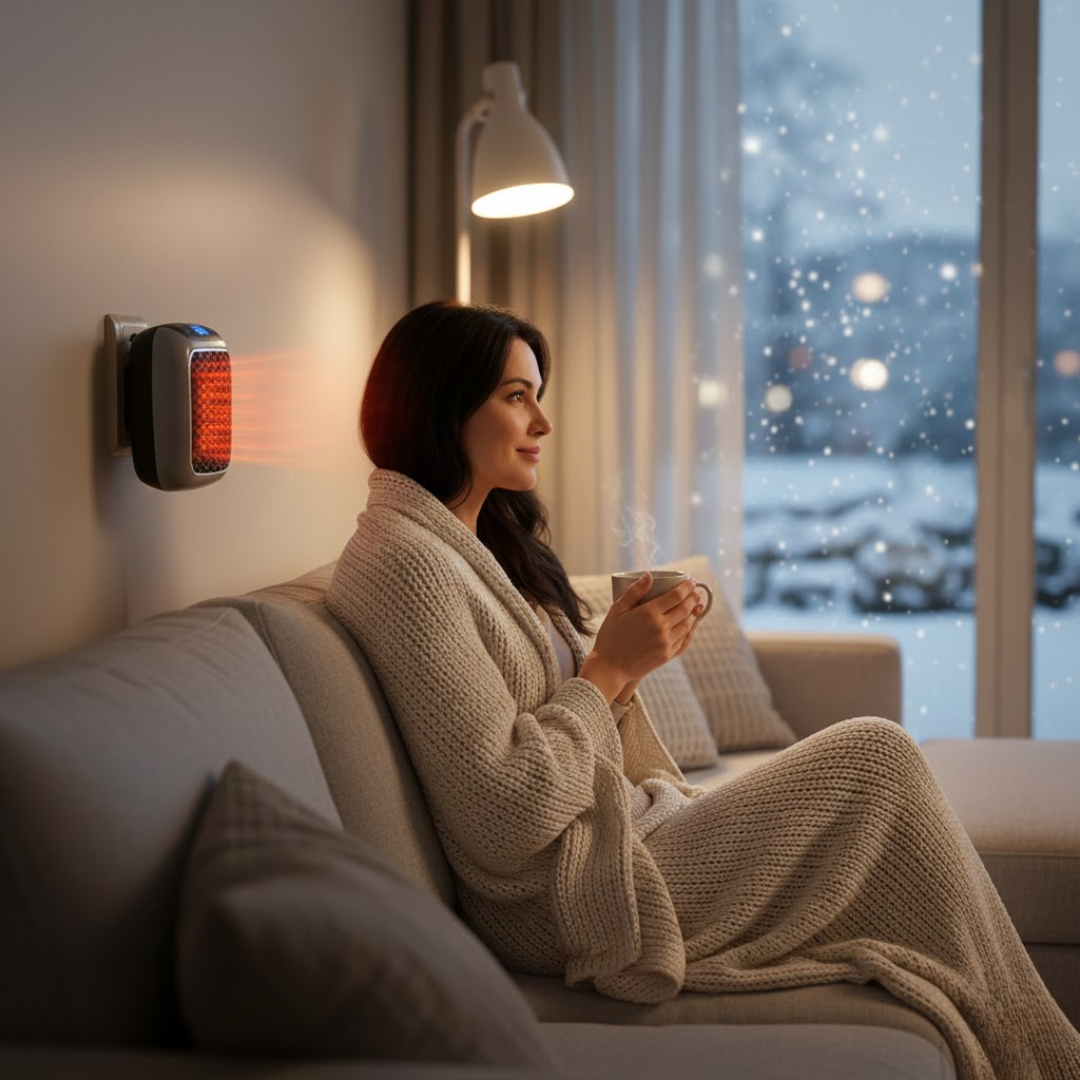 Space Heater Portable Compact EcoHeat – Fast, Energy-Efficient Home Heater