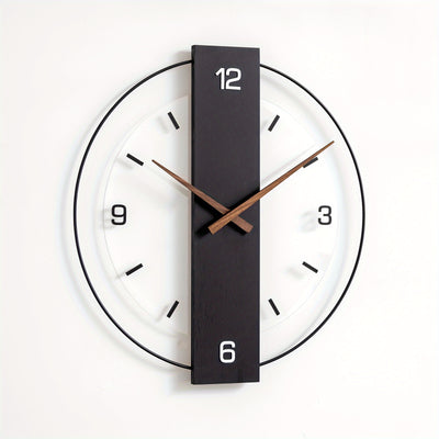 Nordic Modern Silent Wall Clock | Minimalist Acrylic, Wood & Metal
