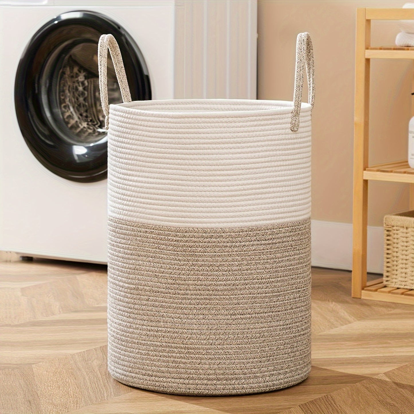 Large Laundry Hamper Basket with Handles | Modern Farmhouse Style