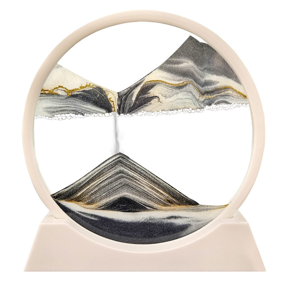 3D Moving Sand Art | Calming Glass Decoration for Home or Office