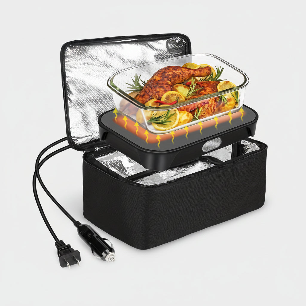 3 In 1 Portable Microwave Food Warmer 80W Electric Lunch Box