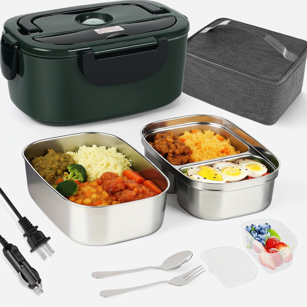 Electric Lunch Box 3 In 1 Insulated Carry Bag