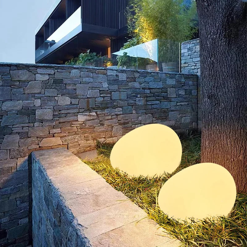 Elegant Outdoor Cobblestone LED Garden Light