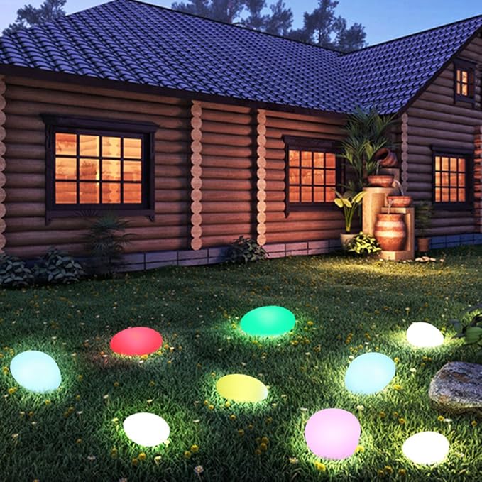 Elegant Outdoor Cobblestone LED Garden Light