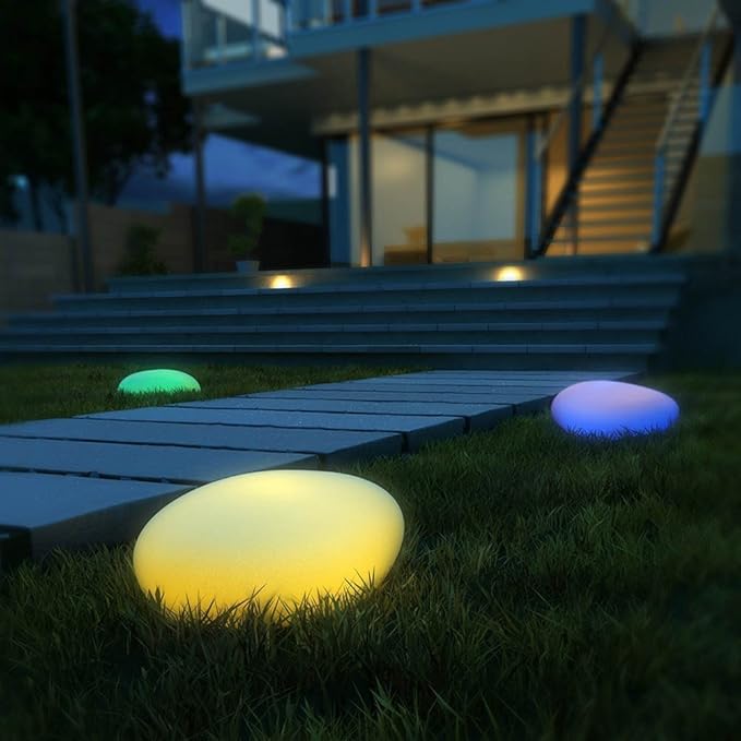 Elegant Outdoor Cobblestone LED Garden Light