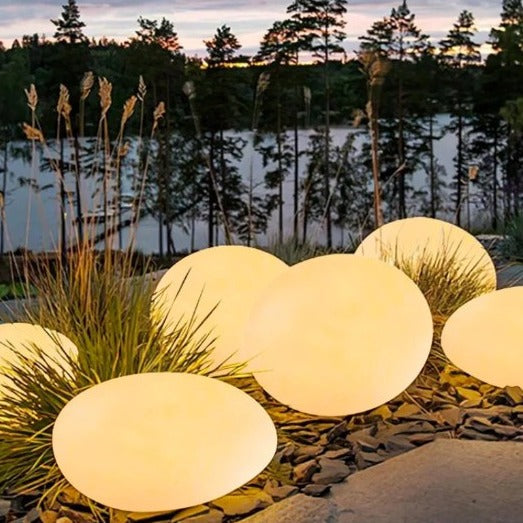 Elegant Outdoor Cobblestone LED Garden Light