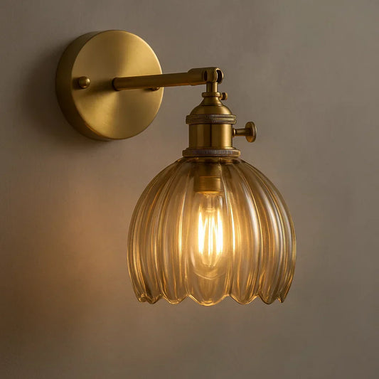 Glass Tulip Wall Light | Vintage-Inspired Design