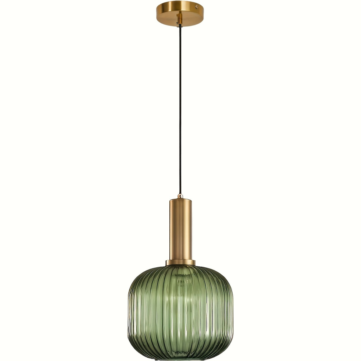 Modern Farmhouse Glass Pendant Light | Golden Finish | Kitchen Island Lighting