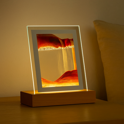 Flowing sand art lamp | Warm LED frame light