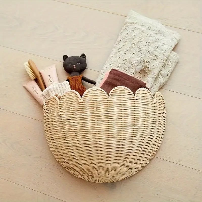 Rattan Wall Basket | Handwoven Natural Storage
