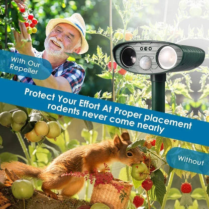 Animal Repeller Solar Ultrasonic Motion Sensor Outdoor