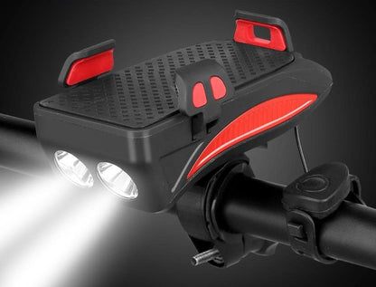 4-in-1 Bike Gadget | Phone Holder, Light & Power Source