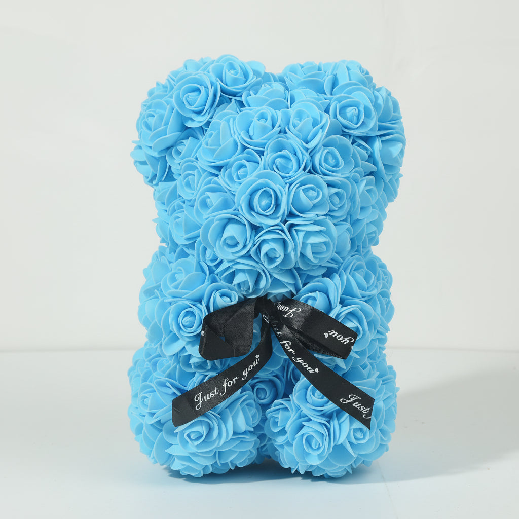 Foam Rose Hugging Decorative Plush Bear