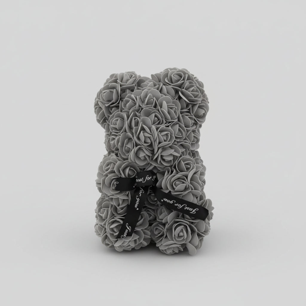 Foam Rose Hugging Decorative Plush Bear