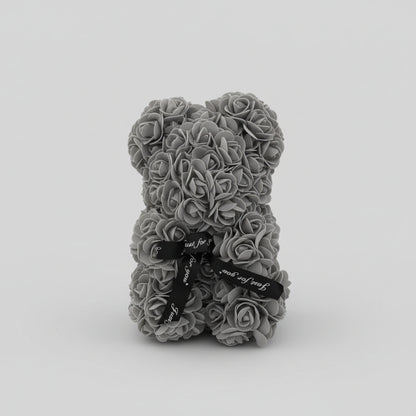 Foam Rose Hugging Decorative Plush Bear