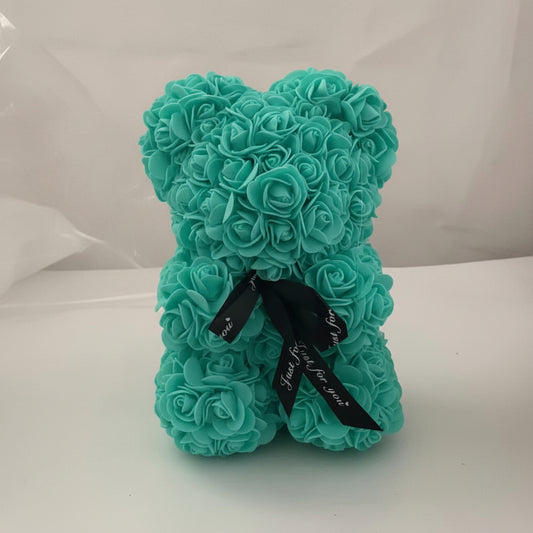 Foam Rose Hugging Decorative Plush Bear