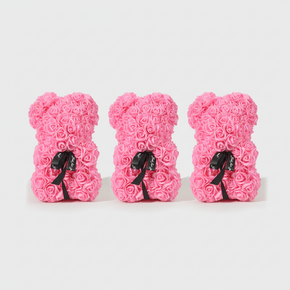 Foam Rose Hugging Decorative Plush Bear
