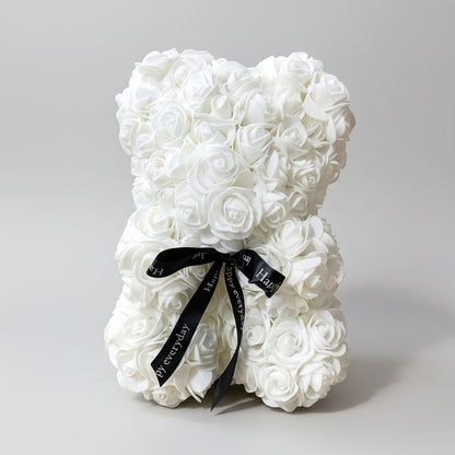 Foam Rose Hugging Decorative Plush Bear