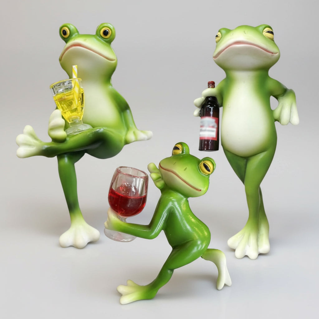 Ornament Frog Plant Display Pot Edge Garden Decor