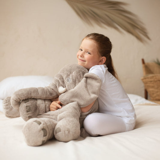 Cuddly Plush Elephant Cushion Children Babies