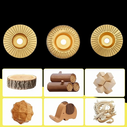 3 Grinder Wood Discs Sanding Shaping Polishing Wood