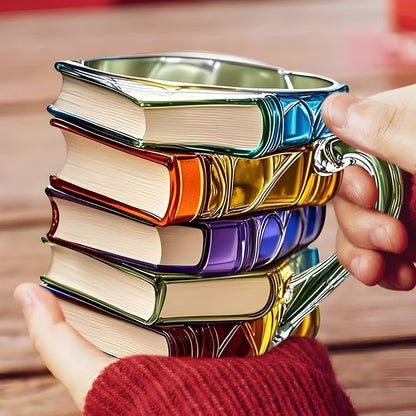 Resin Mug | Colourful 3D Book-Stack Design
