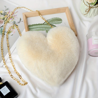 Womens Shoulder Plush Crossbody Bag Valentines Day