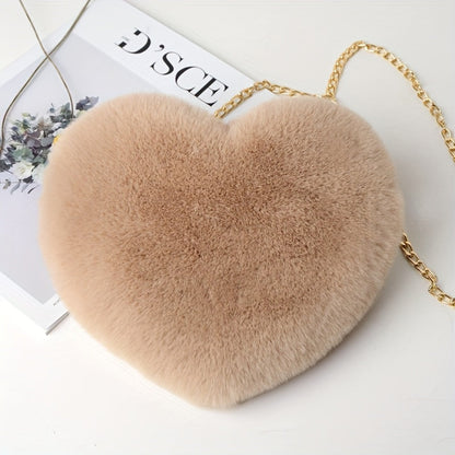 Womens Shoulder Plush Crossbody Bag Valentines Day