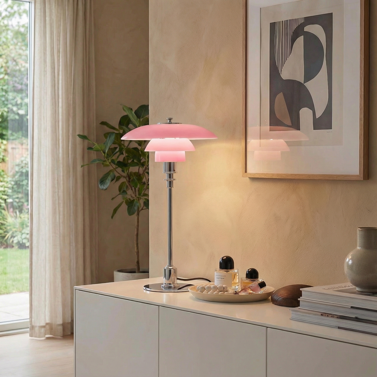 Nordica Halo Scandinavian Glass Table Lamp