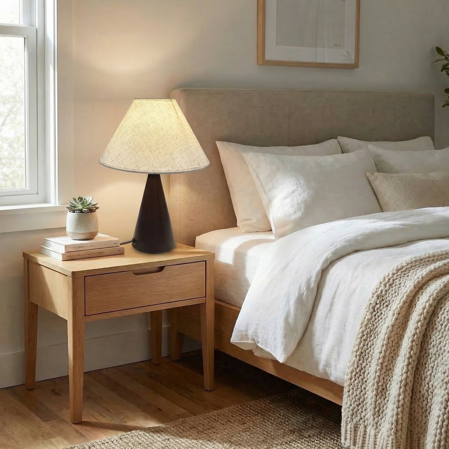Vintage Fabric Table Lamp