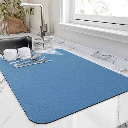 Quick-Dry Dish Drying Mat | Absorbent Countertop Drainer