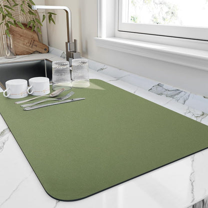 Quick-Dry Dish Drying Mat | Absorbent Countertop Drainer